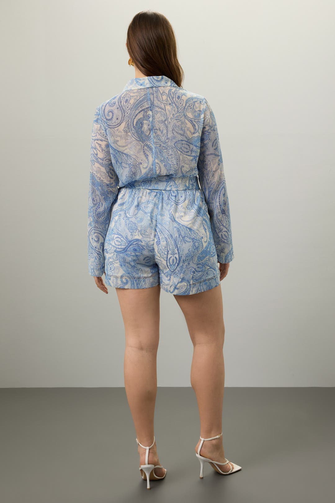 AMERI✨SHEER JACQUARD TAILORED ROMPERS S Ameri（アメリ）の「SHEER JACQUARD TAILORED ROMPERS（つなぎ