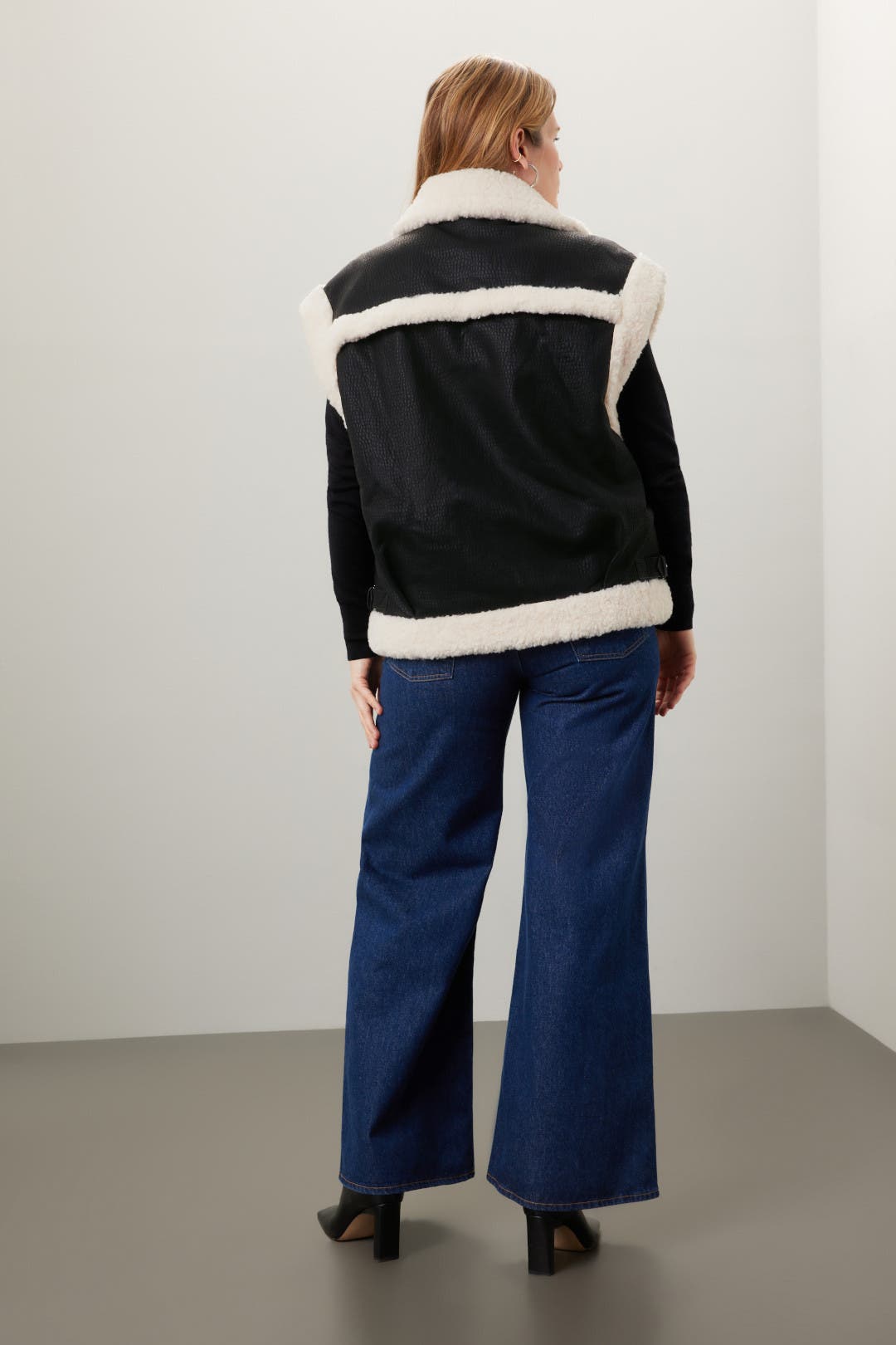 Faux Leather Sherpa Vest by Peter Som x RTR | Rent the Runway