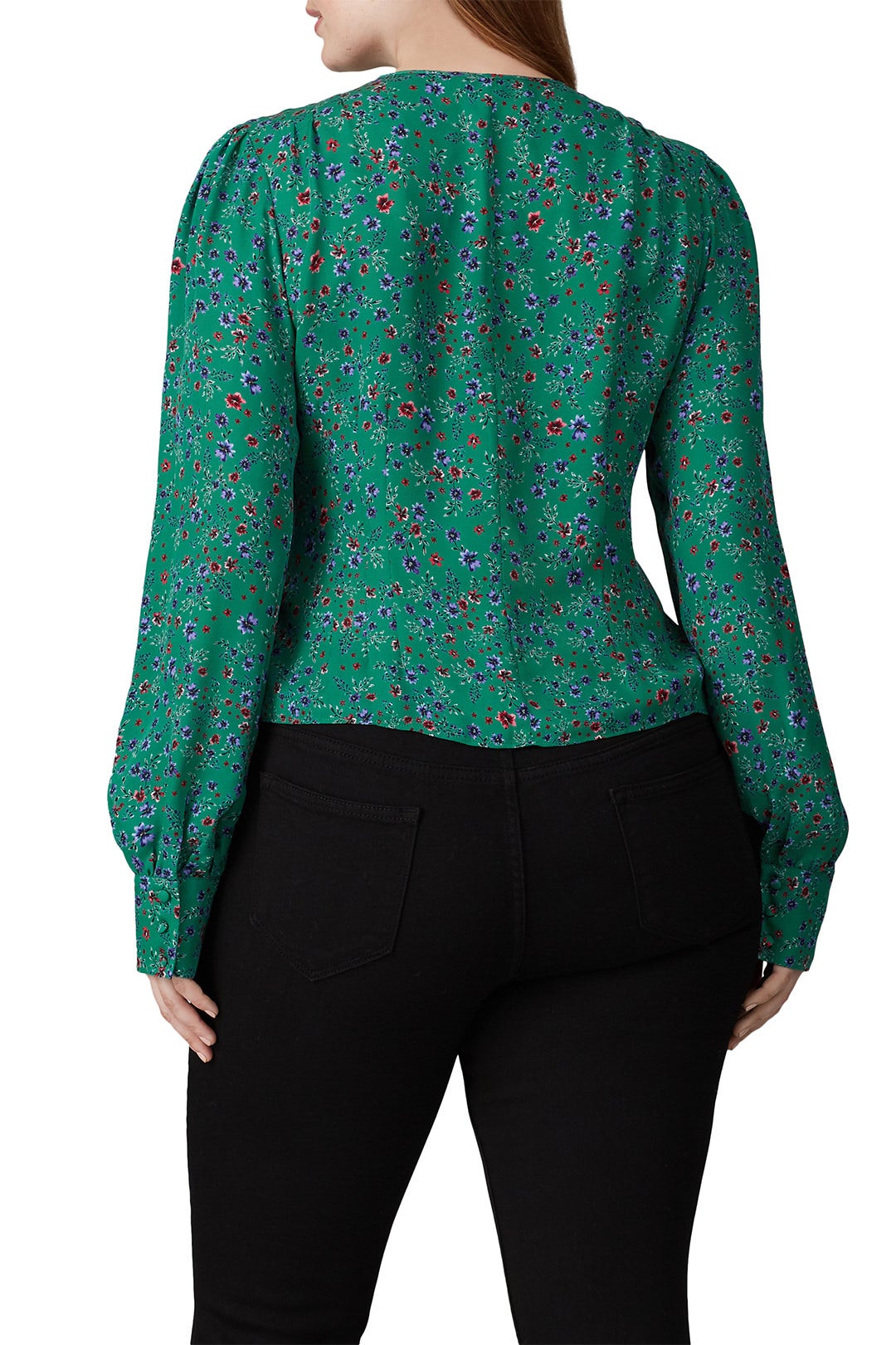 Green Button Front Blouse by Nicholas 7