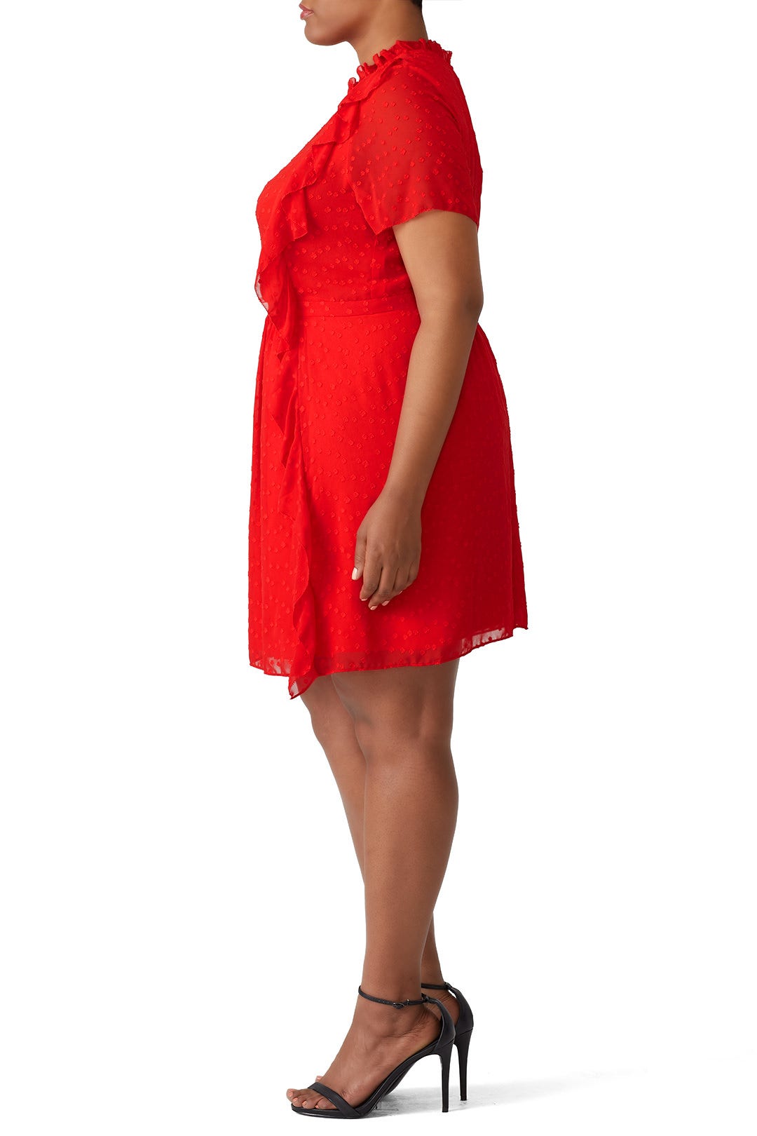 Red High Neck Dress by ML Monique Lhuillier 6