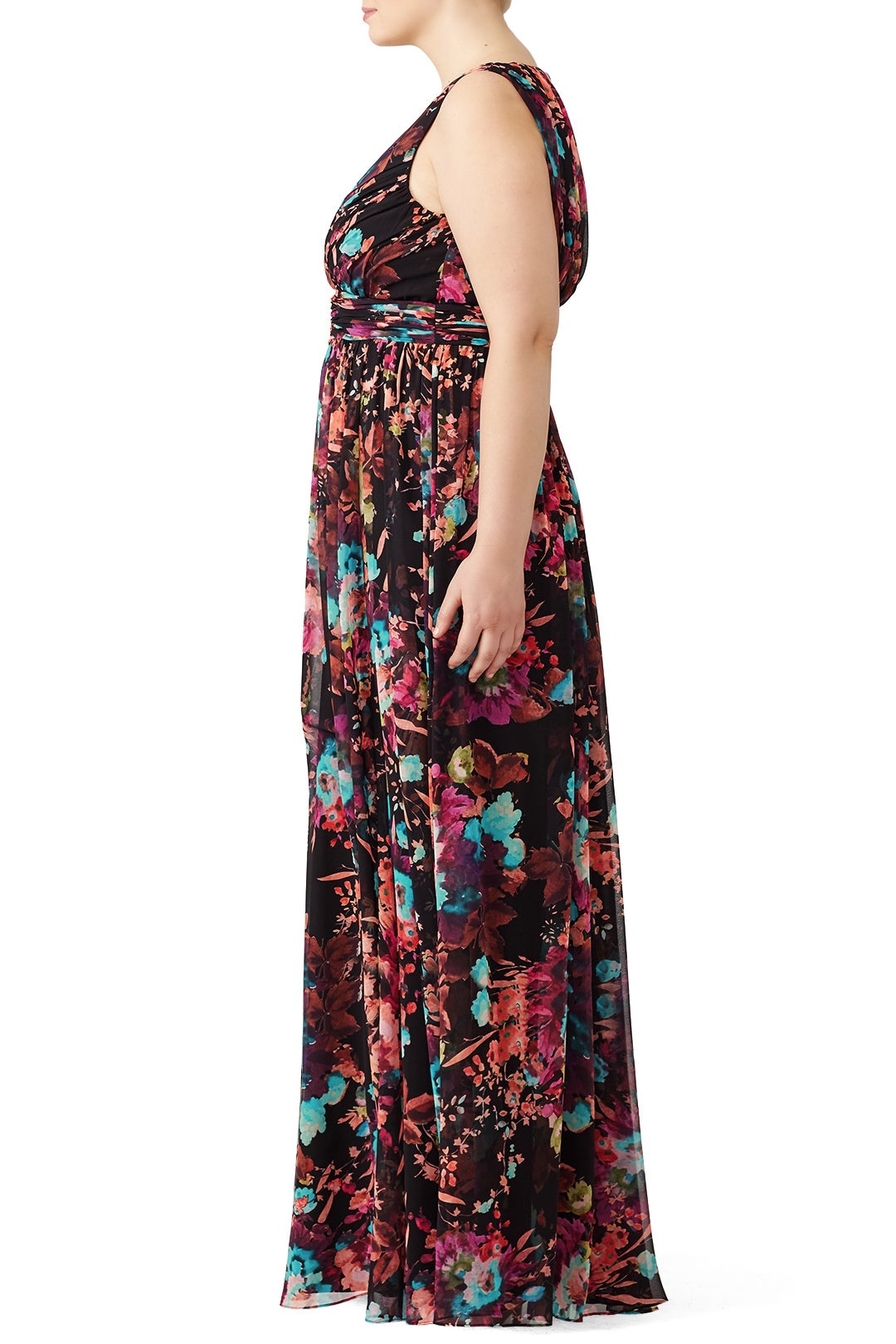 Dark Floral Gown by Badgley Mischka 6