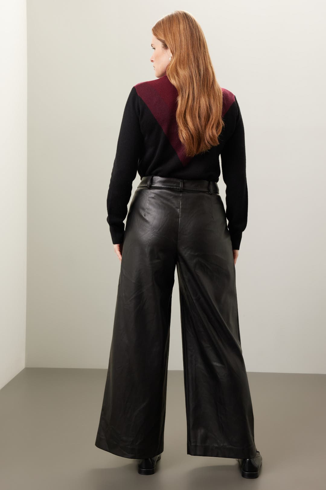 Black Faux Leather Pants by Saunders x RTR | Rent the Runway