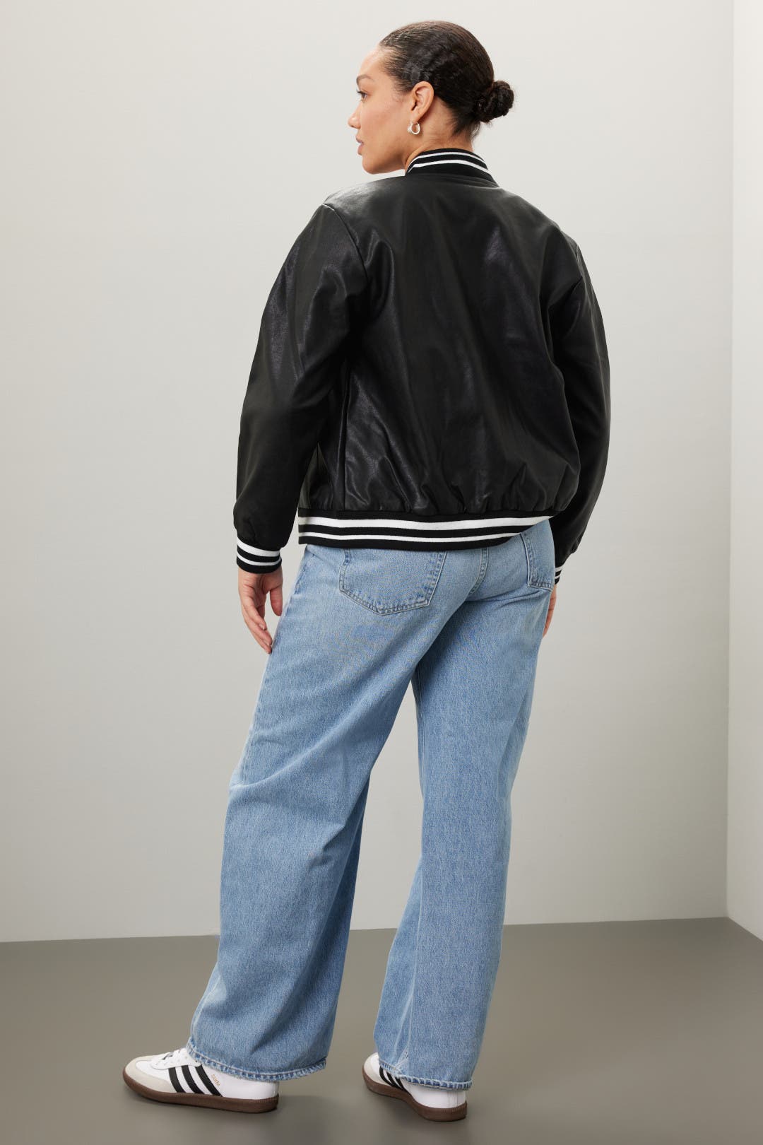 Varsity Faux Leather Jacket by Slate & Willow | Rent the Runway
