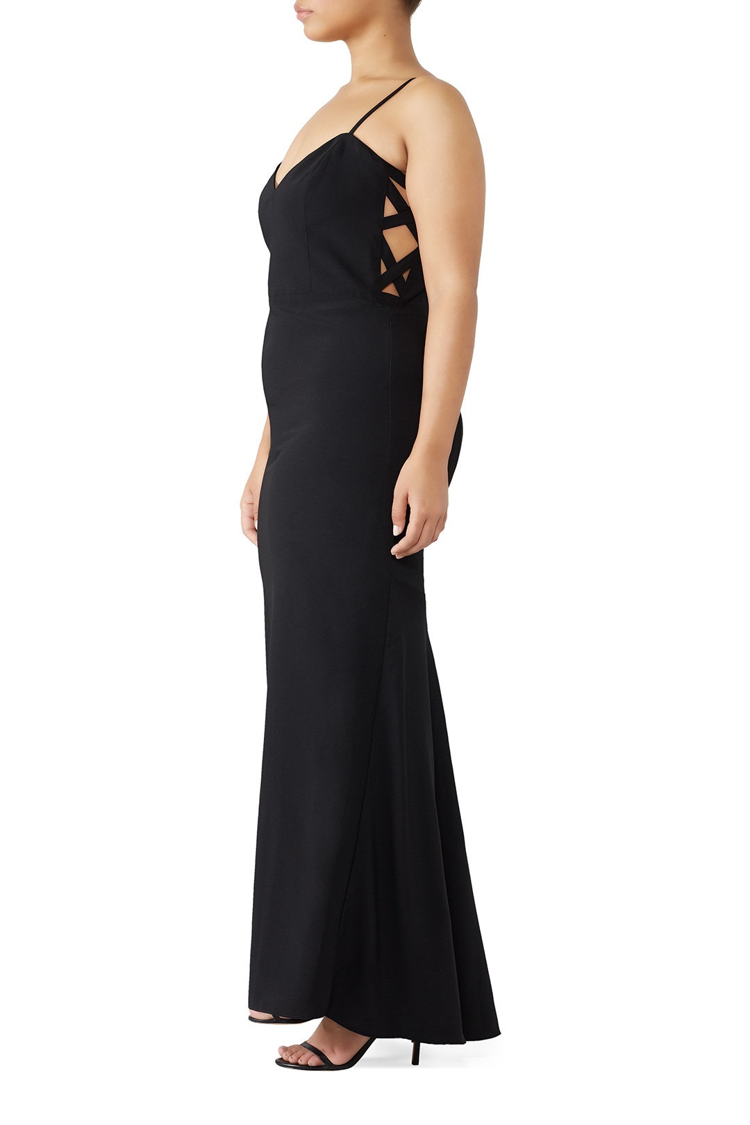 Black Side Panel Gown by Theia 6