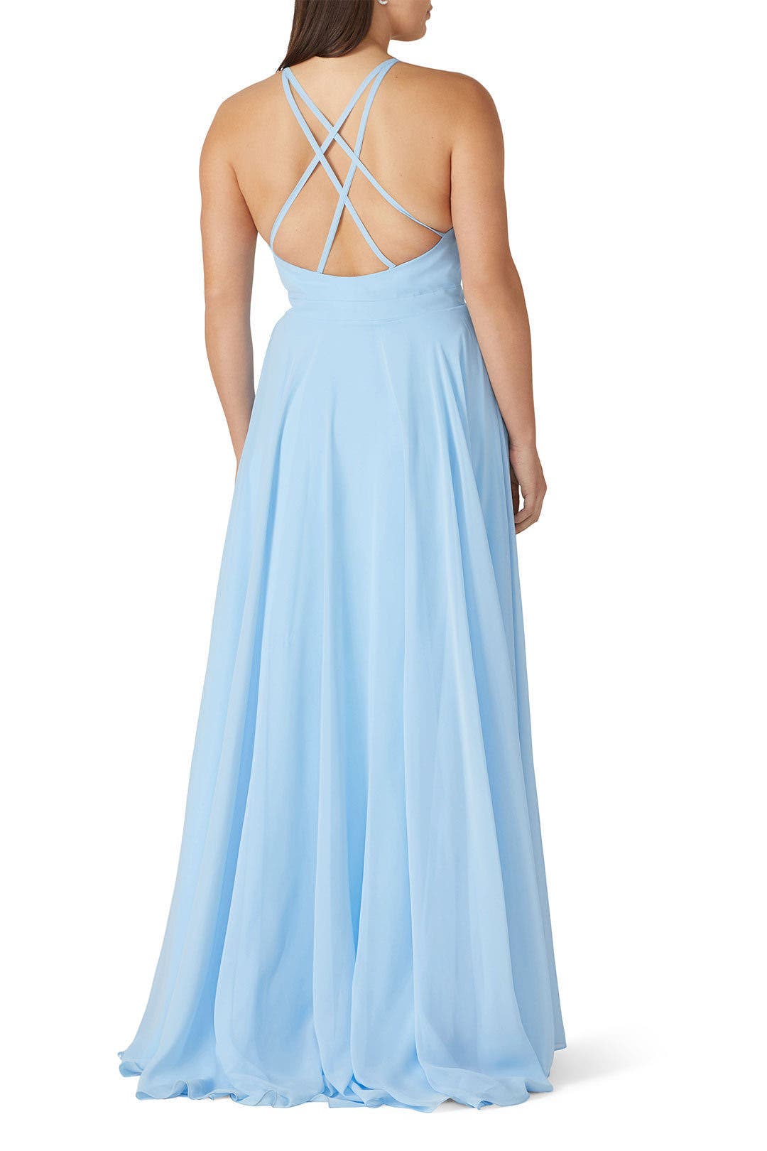 Blue Ruffle Skirt Gown by FAVIANA 7