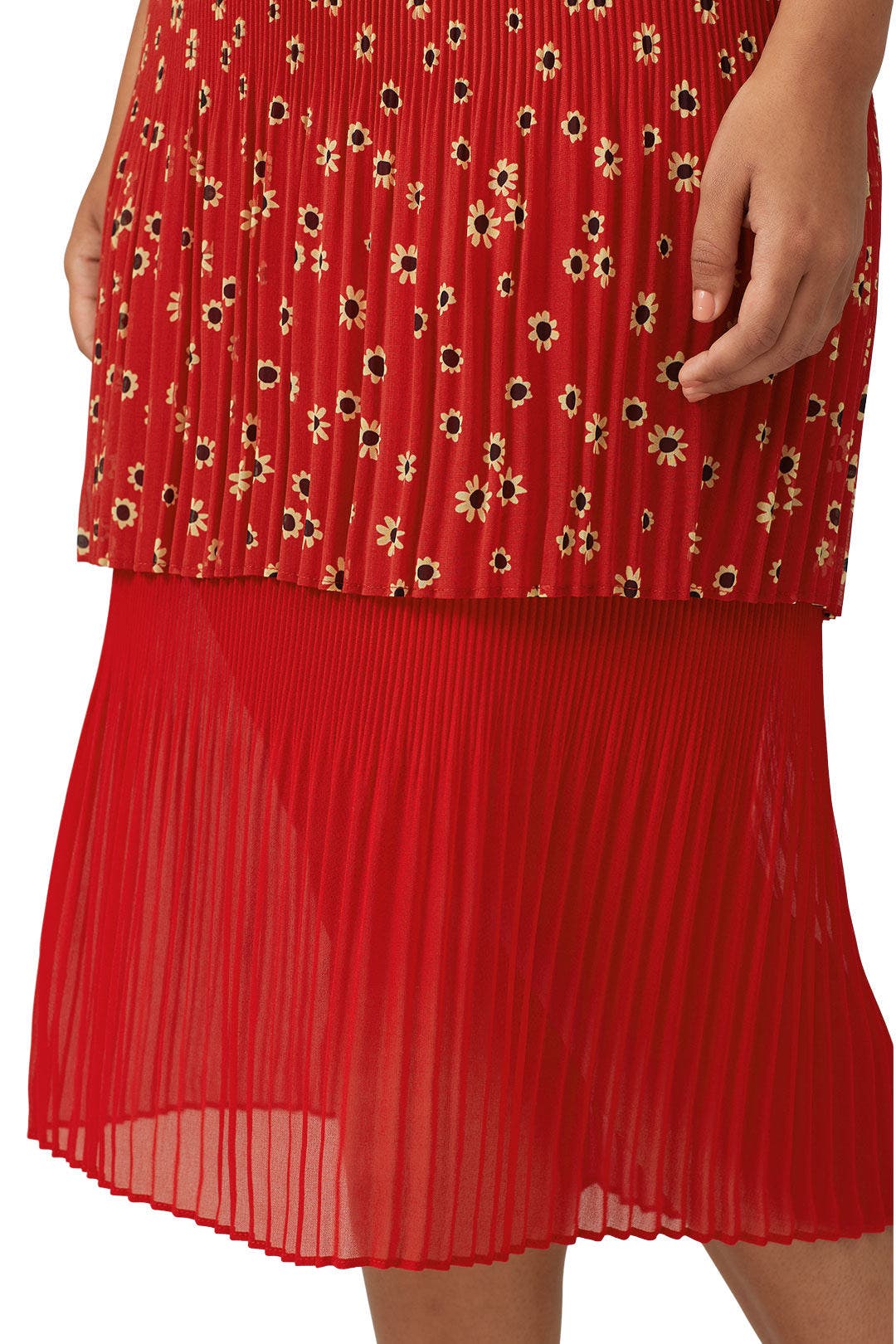 V-Neck Tiered Midi Dress by Fame & Partners 6