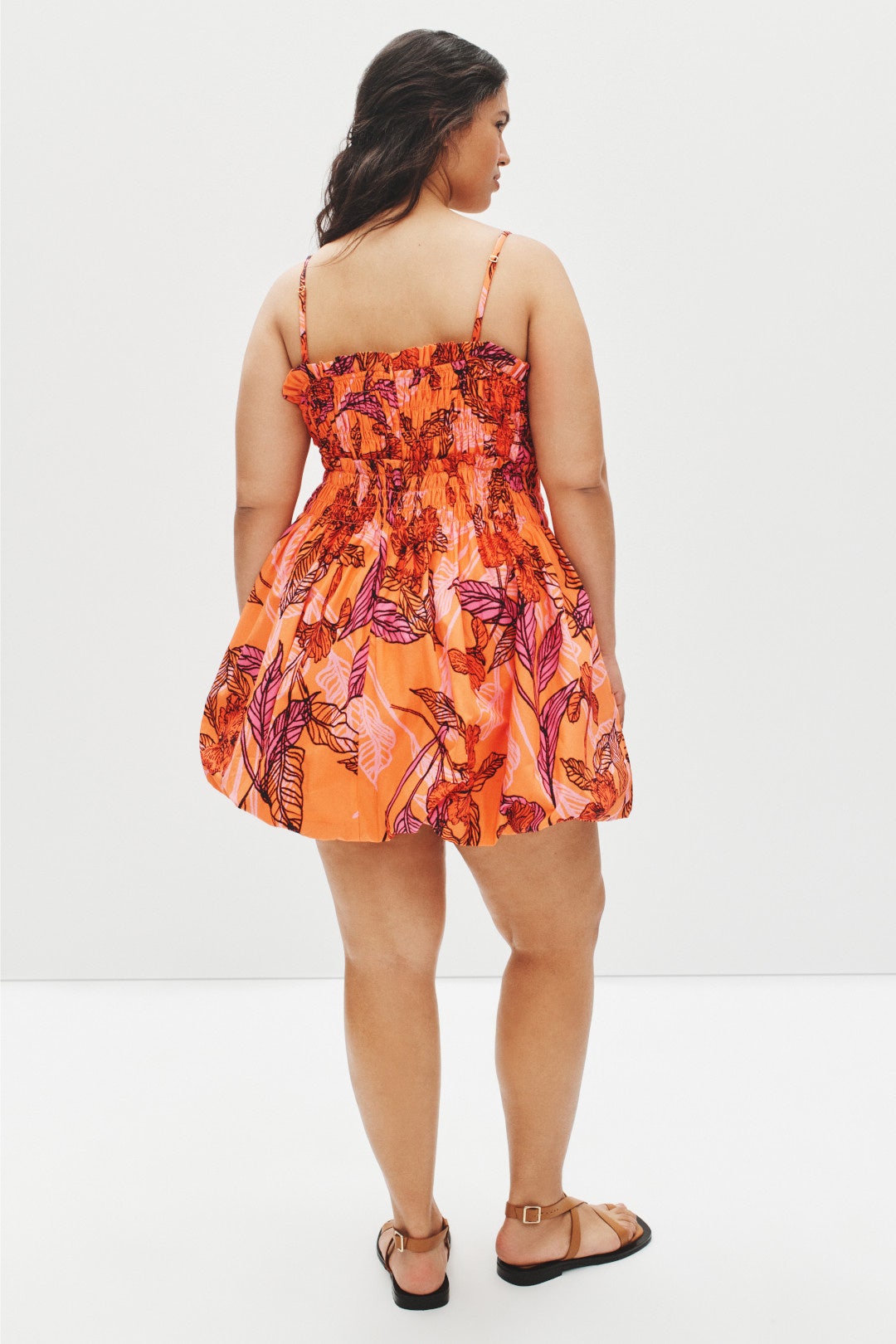 Sleeveless Smocked Bubble Mini Dress by Hutch 7