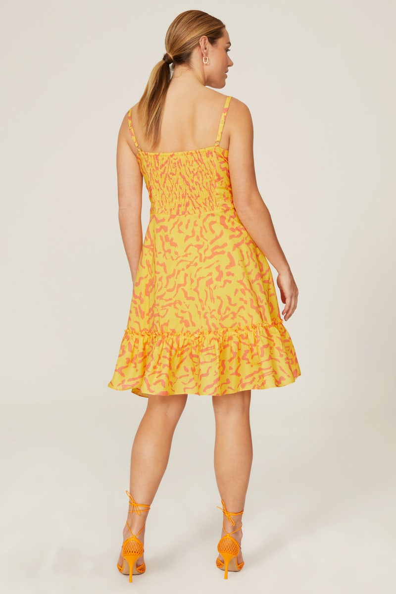 Yellow Scribble Dress by Derek Lam 10 Crosby x RTR - Photo 7