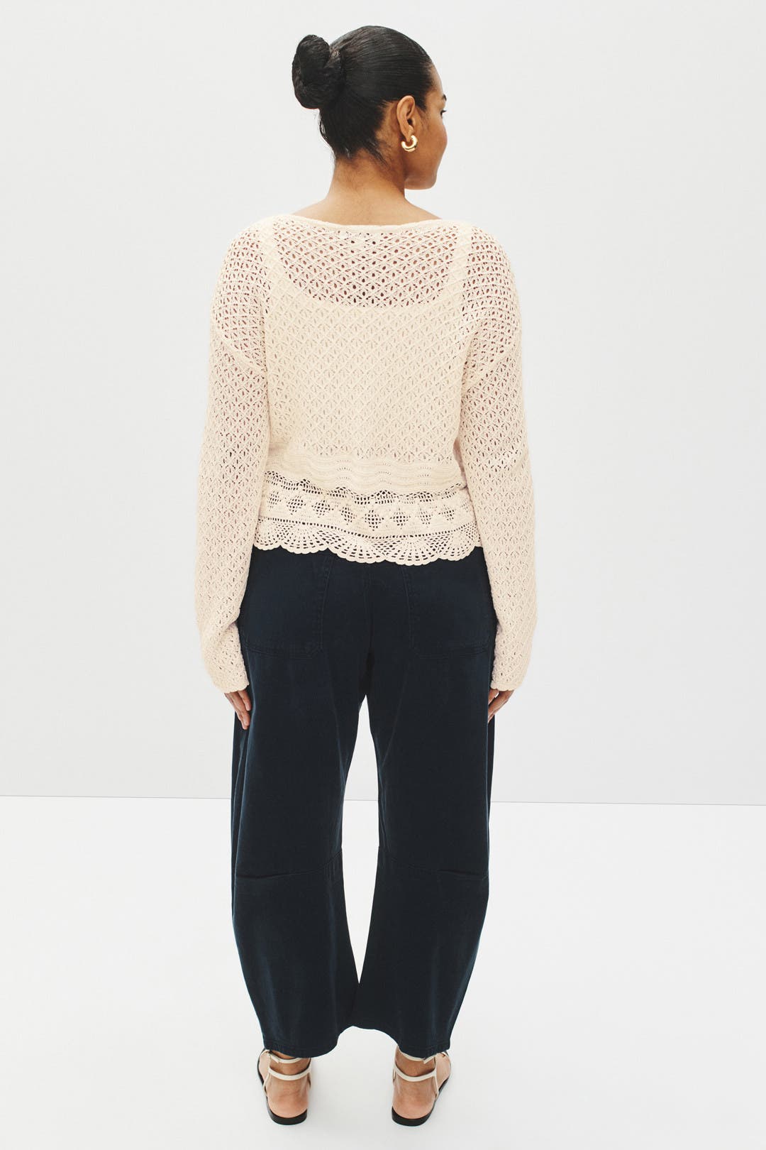 Tie Front Crochet Sweater by Jason Wu x RTR | Rent the Runway