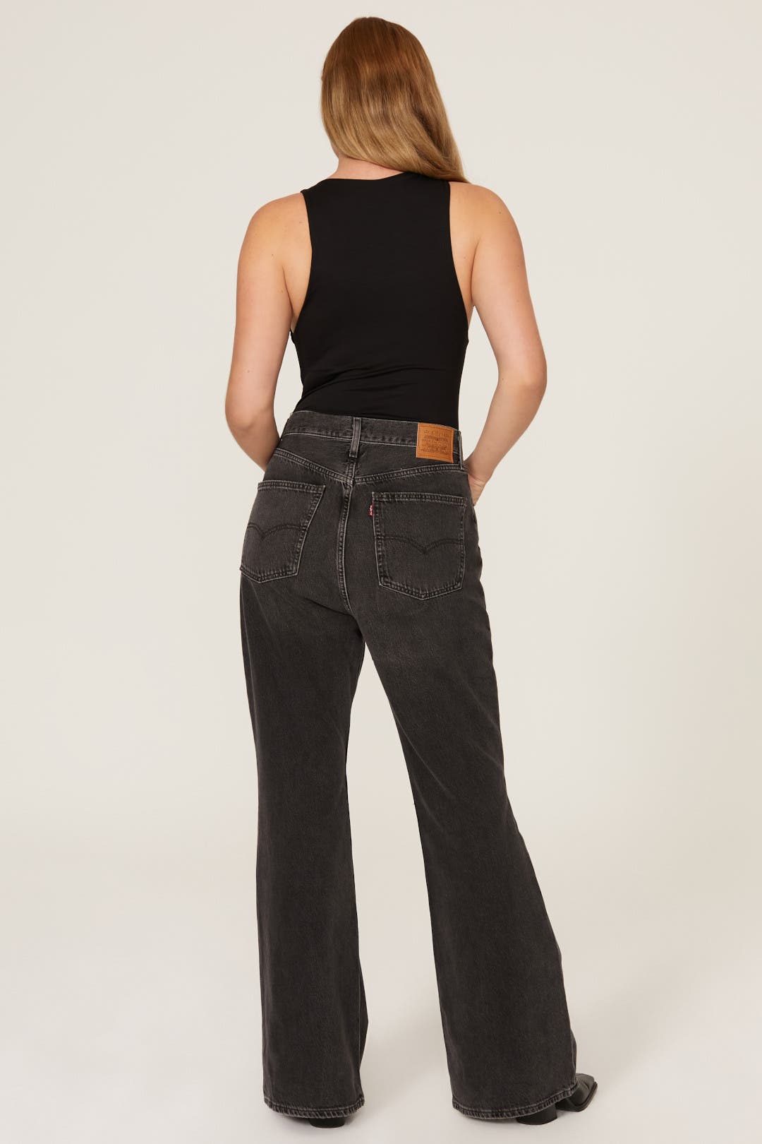 【新品】Levi's 70's HIGH FLARE BLACK Levi's 70s High Flare Jeans - Washed Black Jeans - High Rise