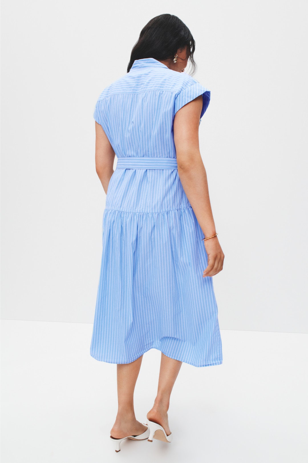 Cap Sleeve Collared Midi Dress by Derek Lam 10 Crosby x RTR 7