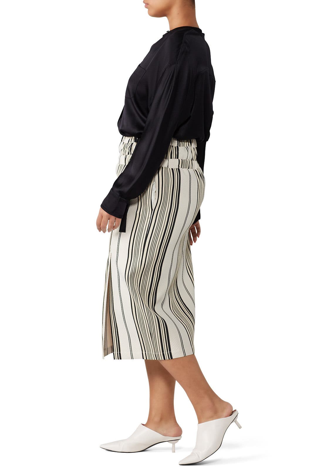 Striped Nola Skirt by Zero + Maria Cornejo | Rent the Runway