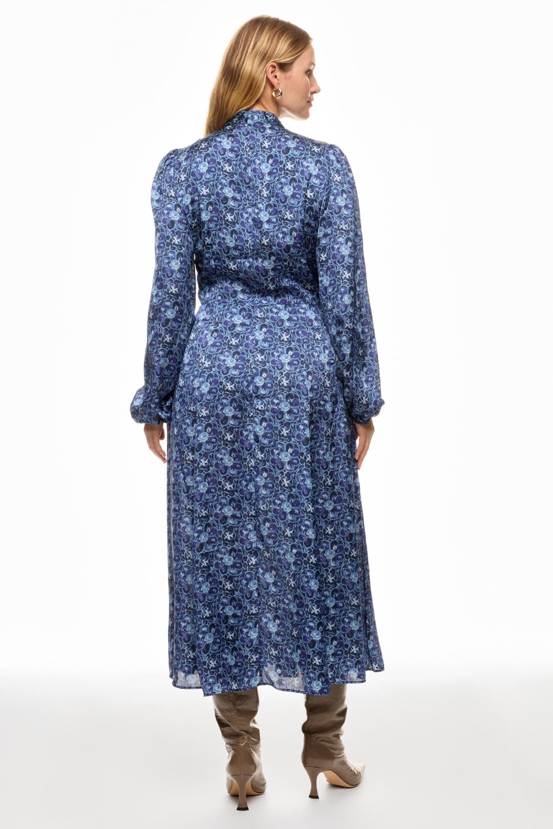 アムステルダム　　ロンスプ　レデース Satin Long Sleeve Midi Dress by Adam Lippes x RTR | Rent the Runway