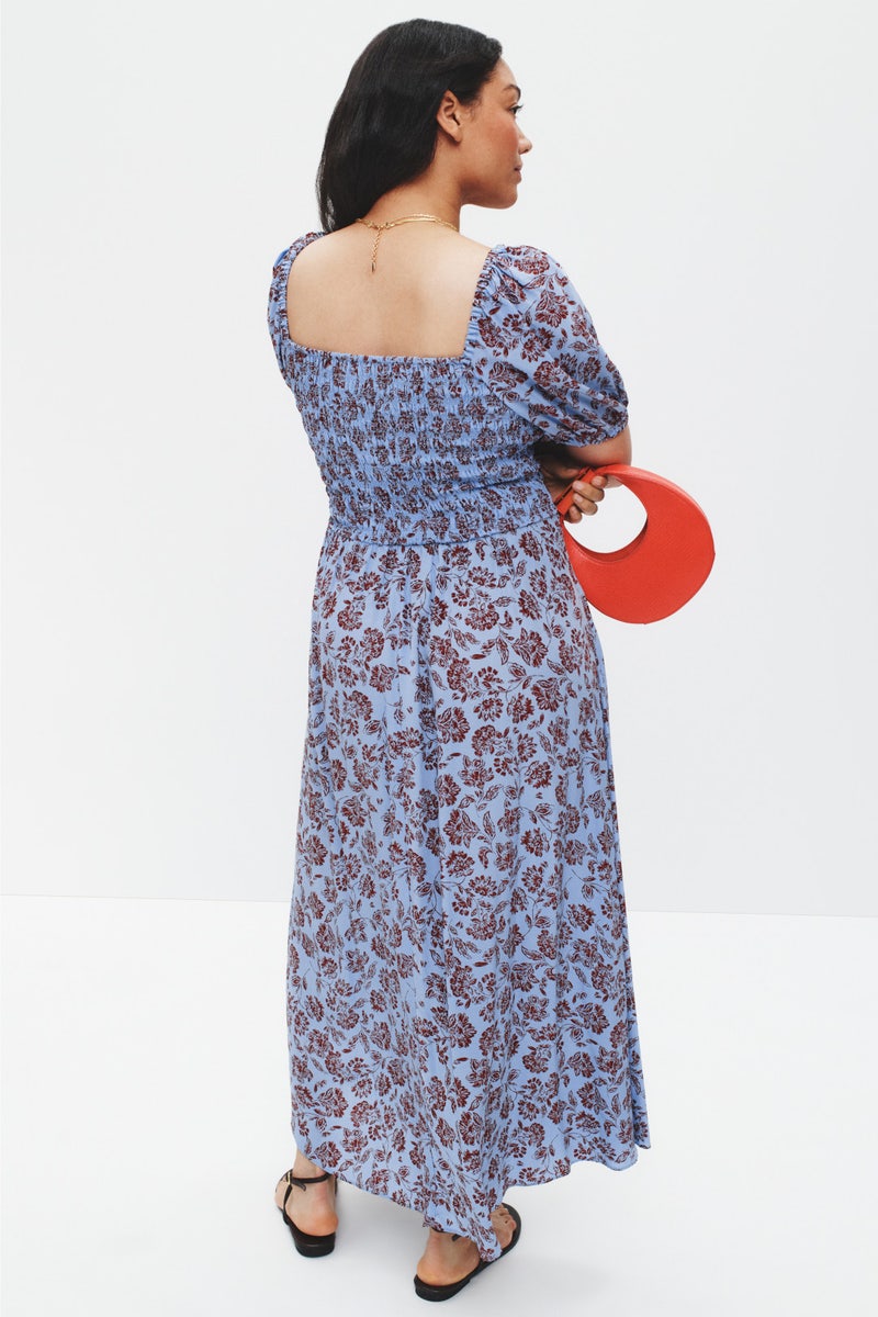 Smocked Short Sleeve Midi Dress by Madewell - Photo 7