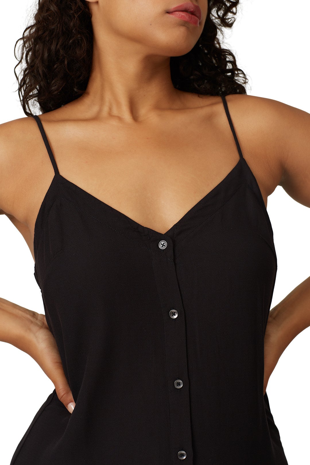 Black Button Front Dress by Splendid 6