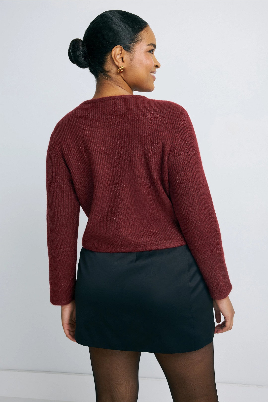 Red Metallic Knit Cardigan by Derek Lam 10 Crosby x RTR 7