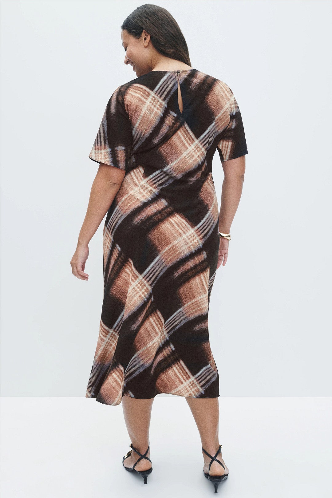 Printed Twist Detailed Midi Dress by Luxely 7