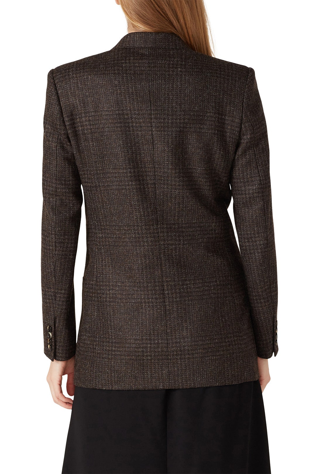 Brown Check Print Blazer by Maison Margiela 7