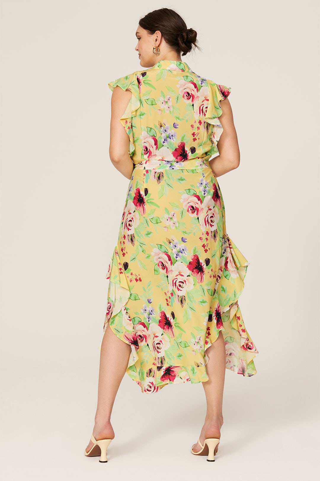 Button Front Ruffle Midi Dress by Marissa Webb x RTR 7