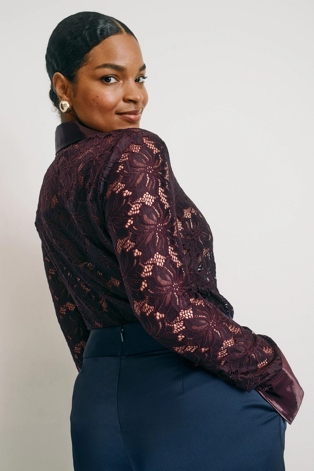 Sheer Lace Button Up Top by Derek Lam 10 Crosby x RTR 7