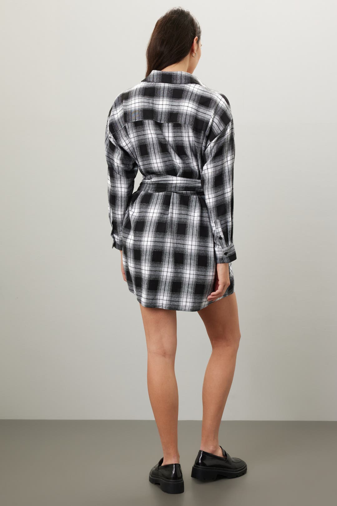 【正規品】Checked Shirt Mini Dress Checked Shirt Mini Dress | Apricot Clothing