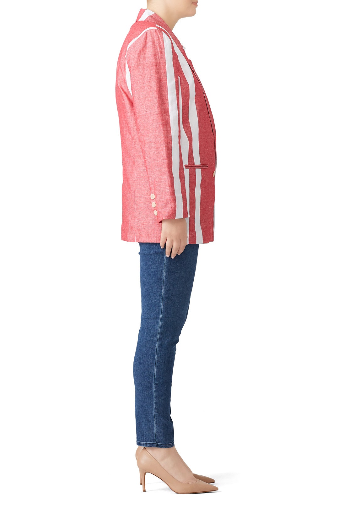 Retro Stripe Blazer by Badgley Mischka 6