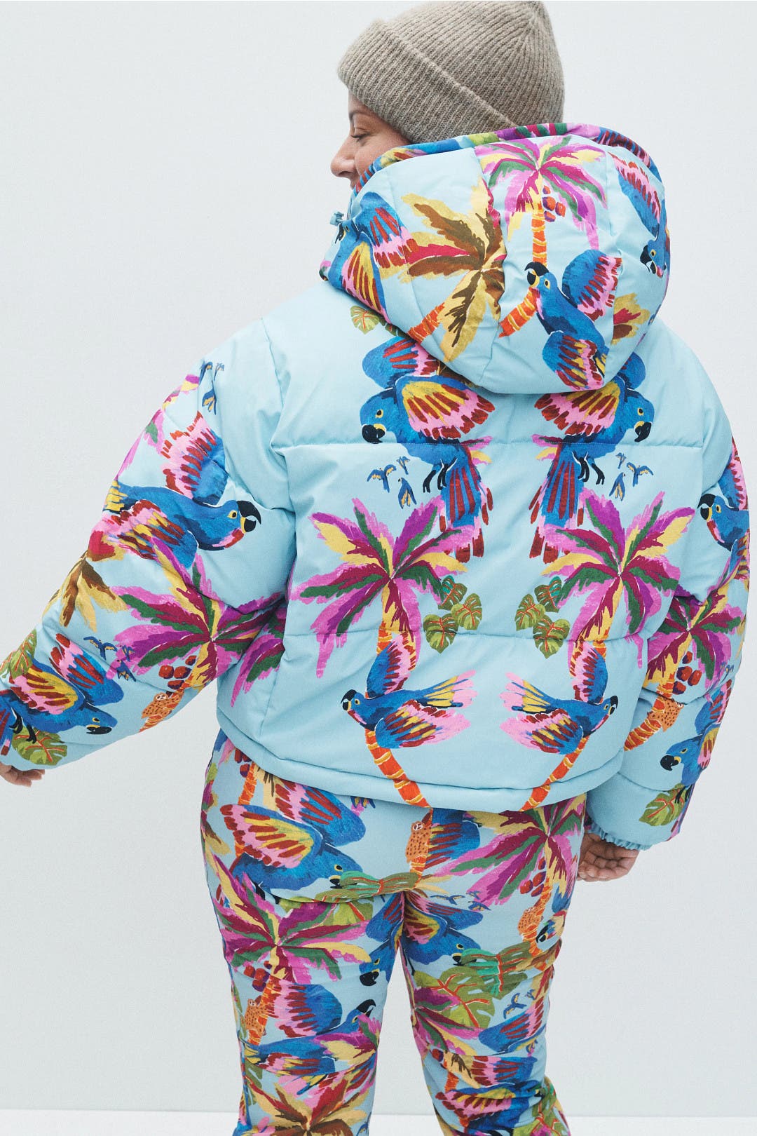 Macaw Puffer Jacket by FARM Rio | Rent the Runway