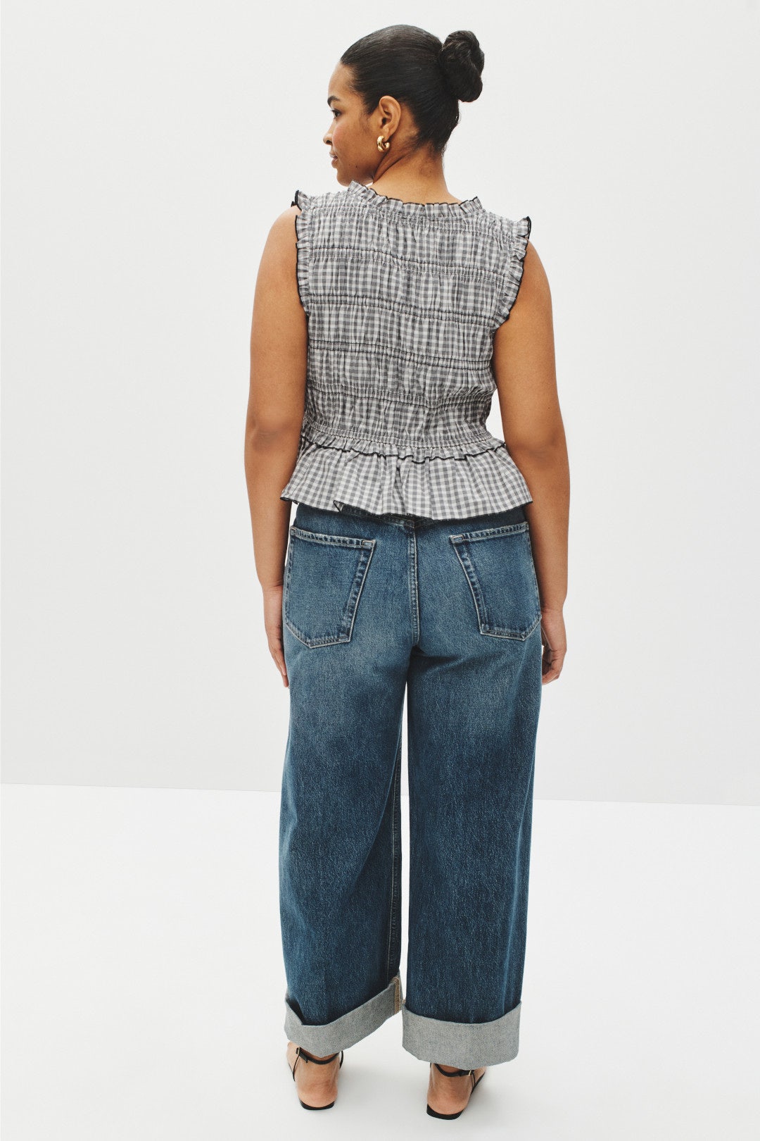 Martine Gingham Tie Blouse by Rails 7