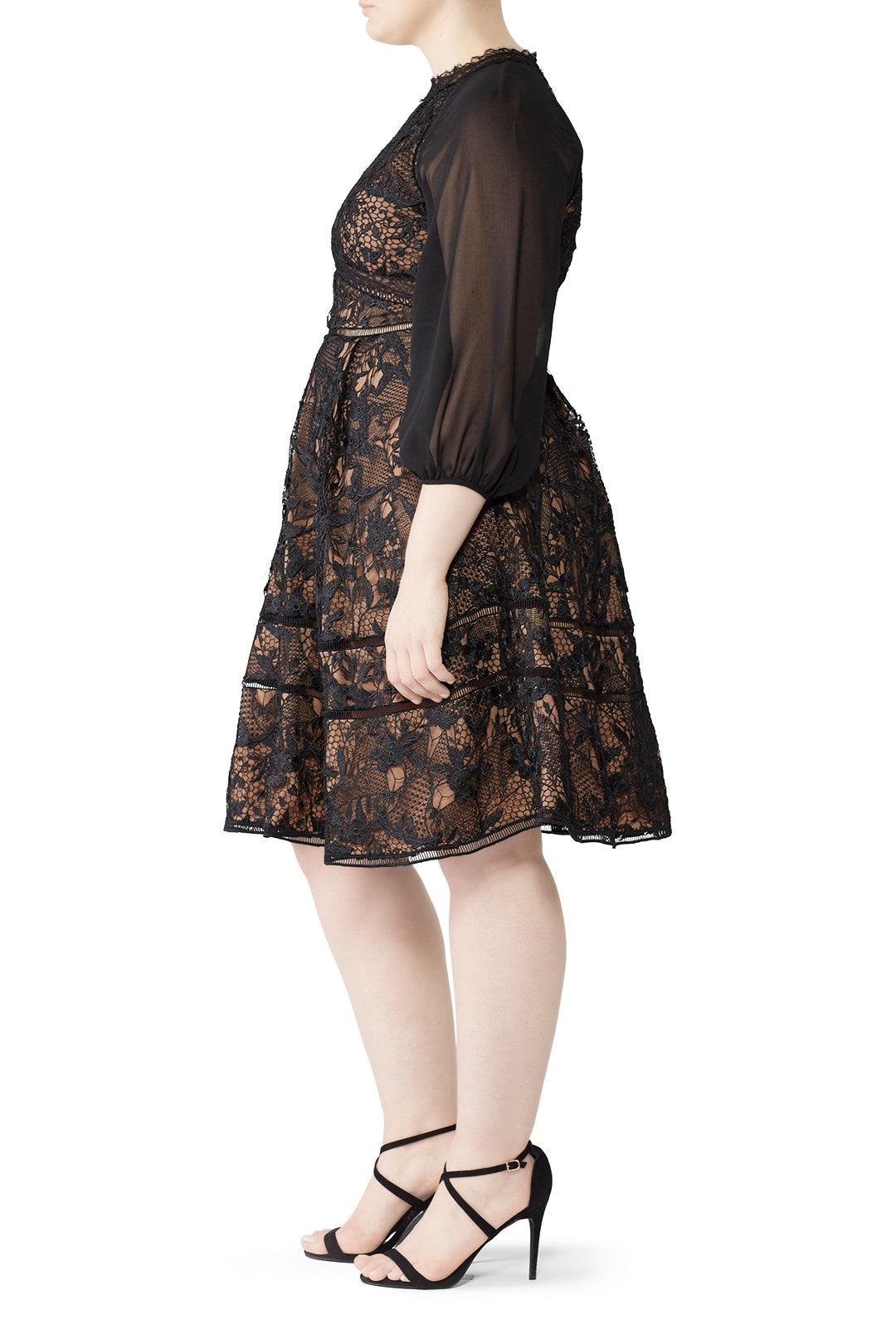 Guipure Cocktail Dress by Marchesa Notte 6