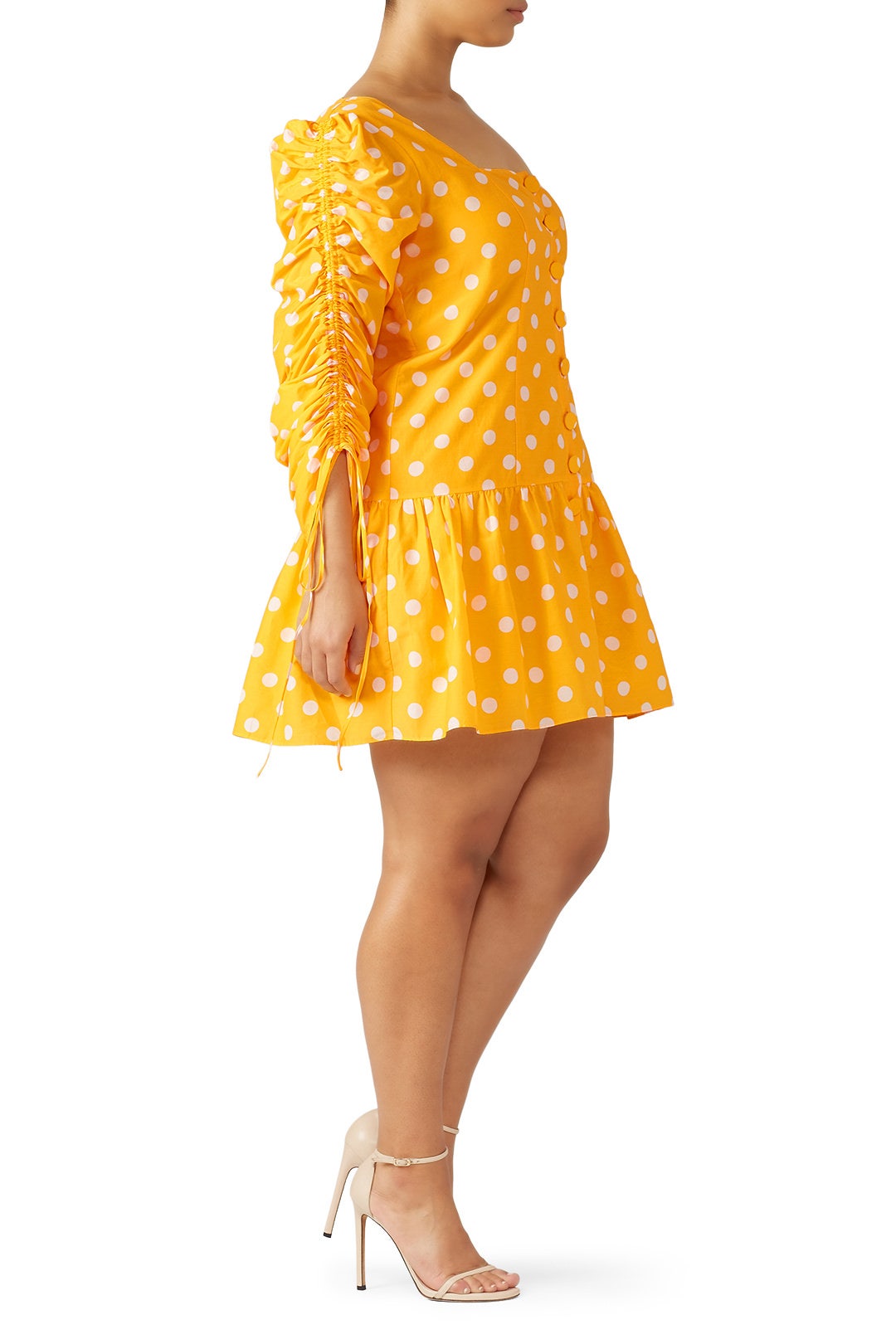 Ruched Sleeve Button Front Dress by Nicholas 6