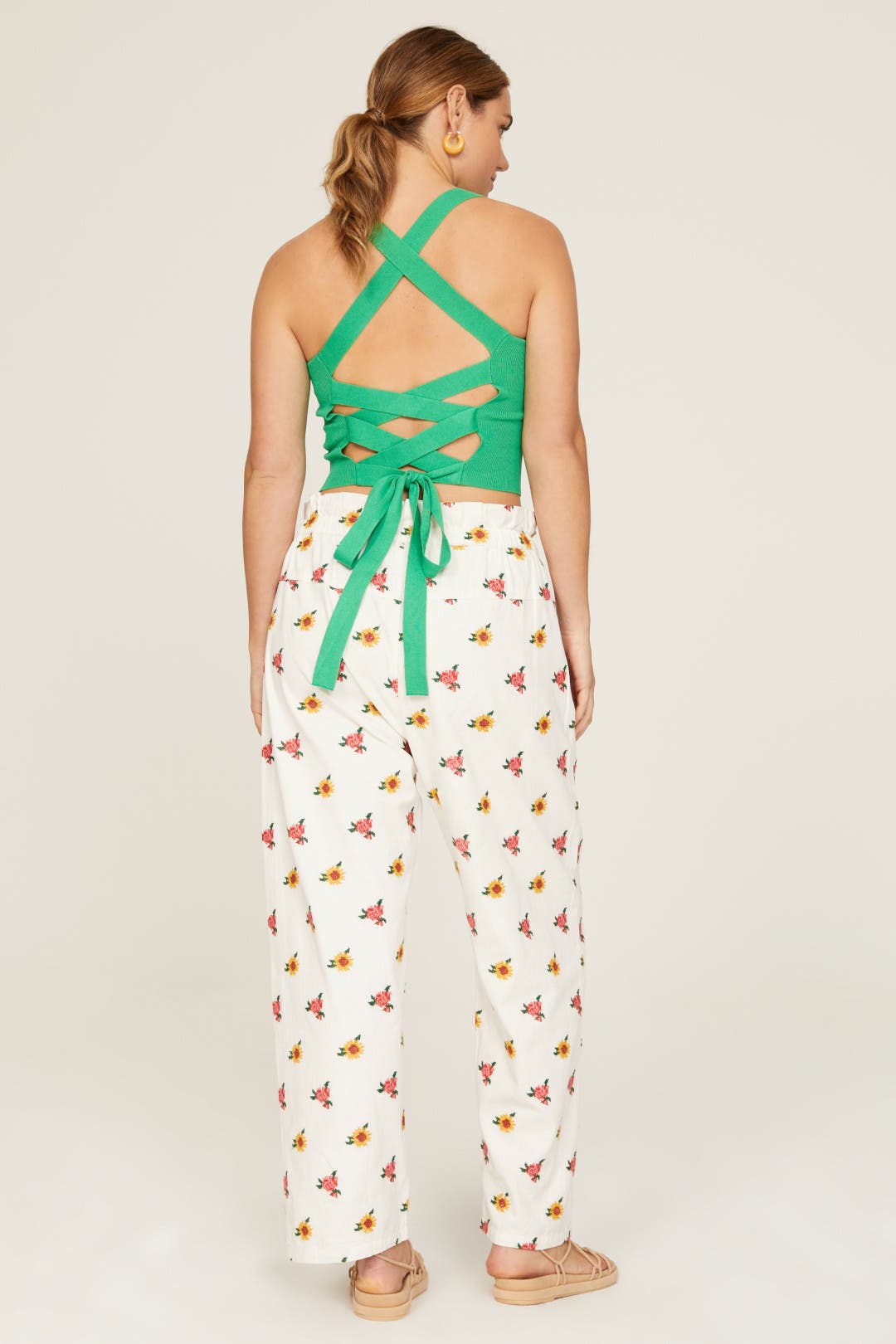 パンツ ajouter flow flower embroidery slacks ajouter flow（アジューテフロー）の「【ajouter flow】flower