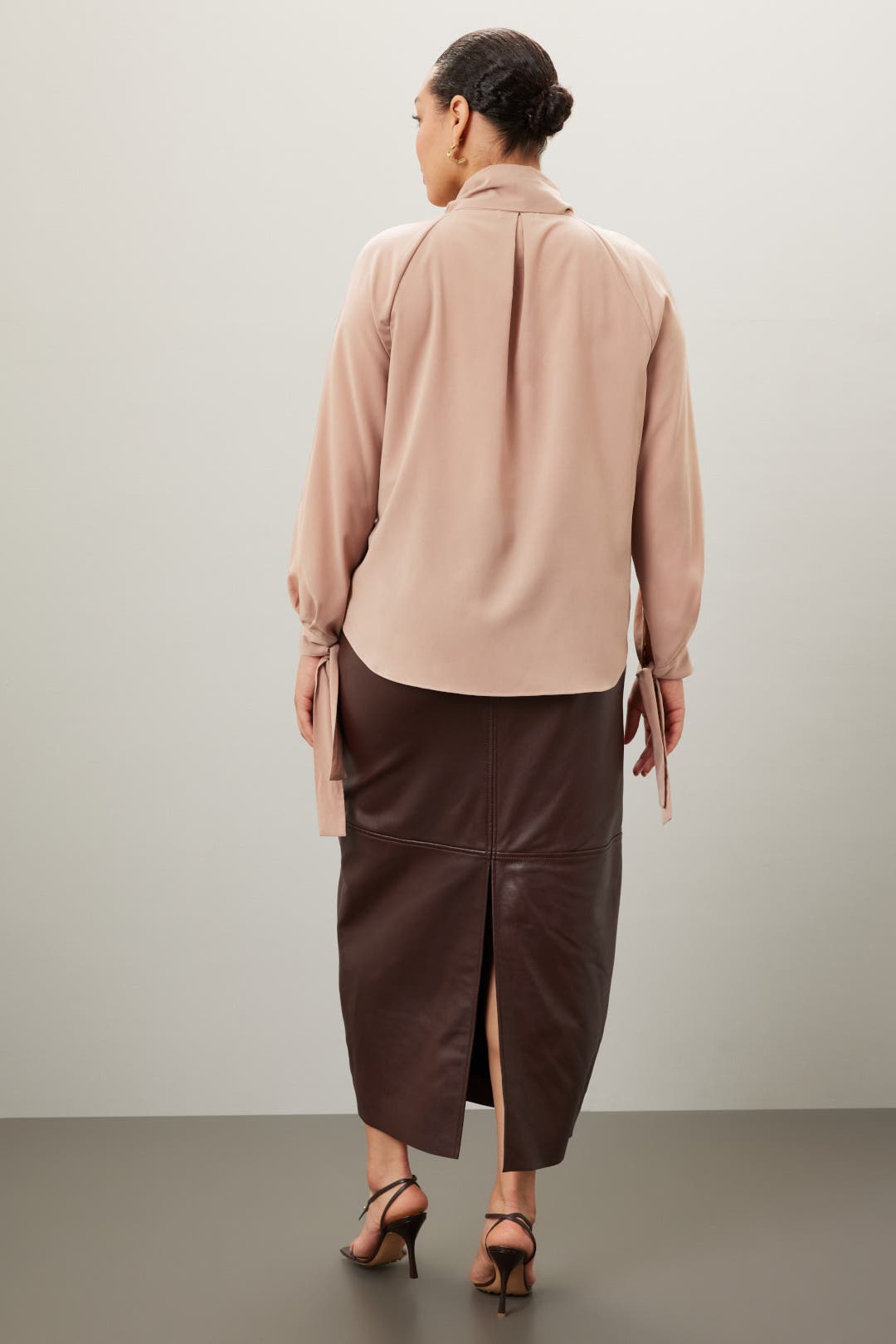 Beige Wrap Neck Top by Obando x RTR | Rent the Runway