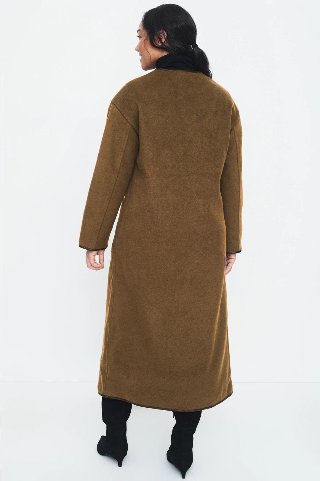 Joey Khaki Contrast Collar Trench Coat by Sandro | Rent the Runway