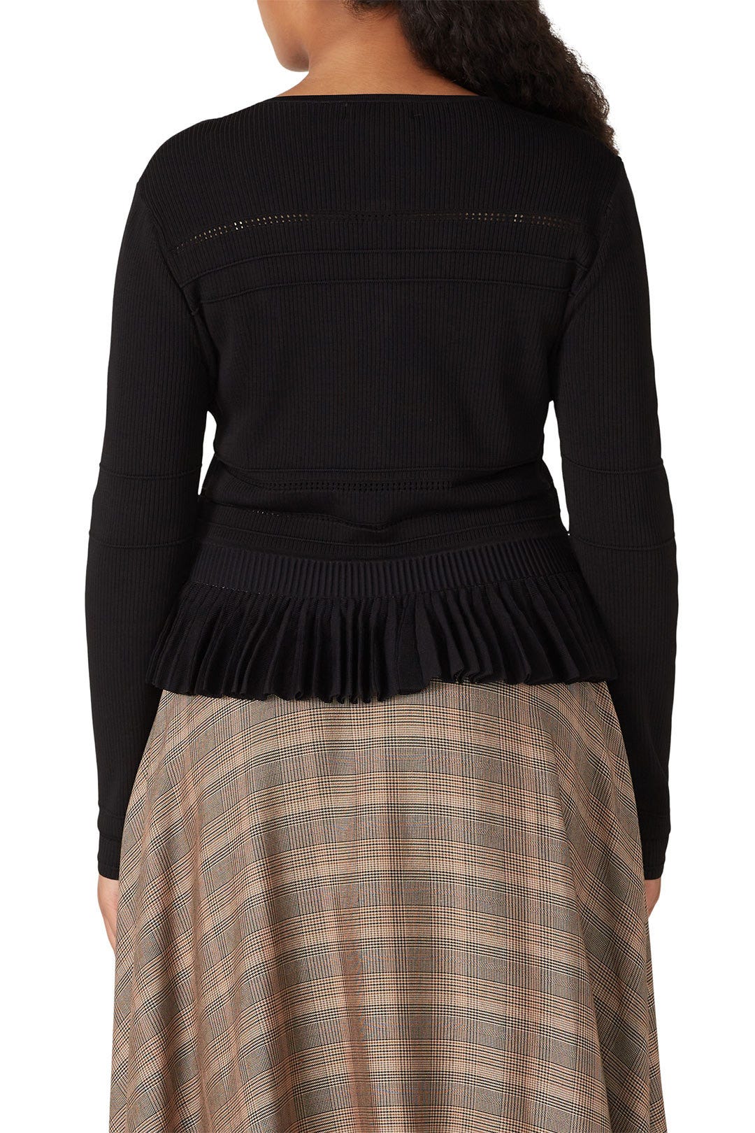 Black Peplum Cardigan by Jason Wu x RTR 7