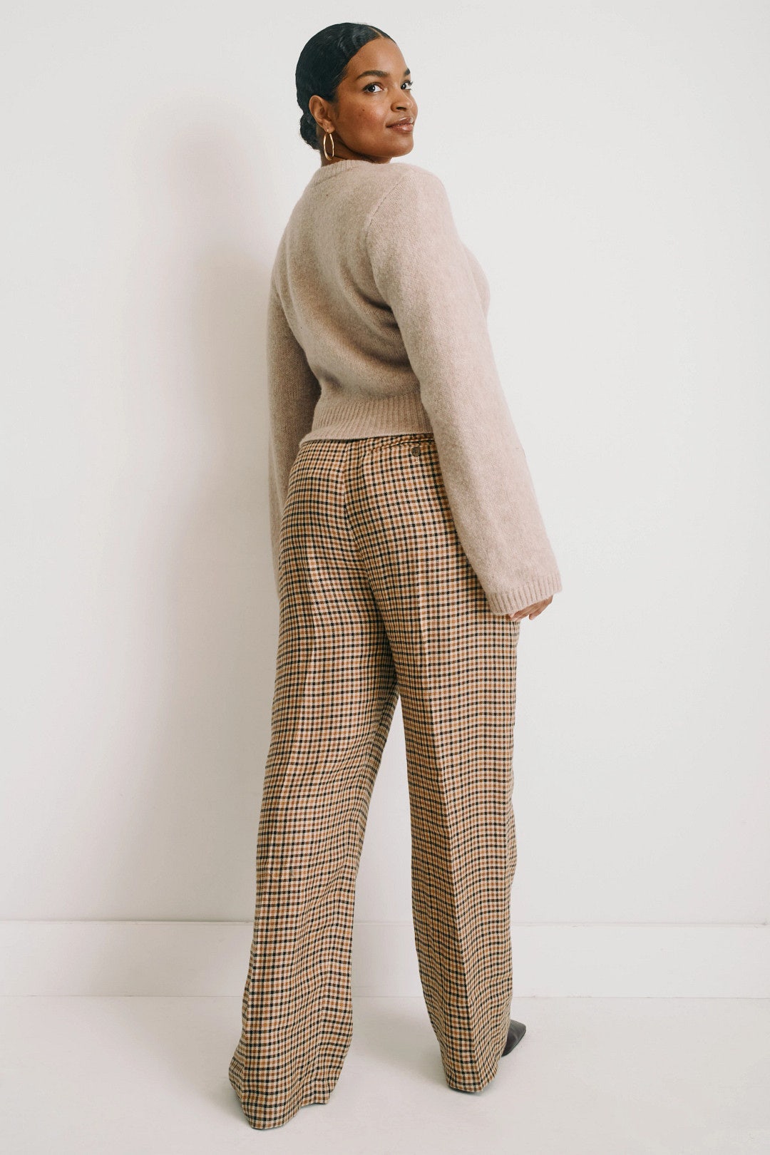 Linen Tweed Woven Standard Flare Pants by Polo Ralph Lauren 7