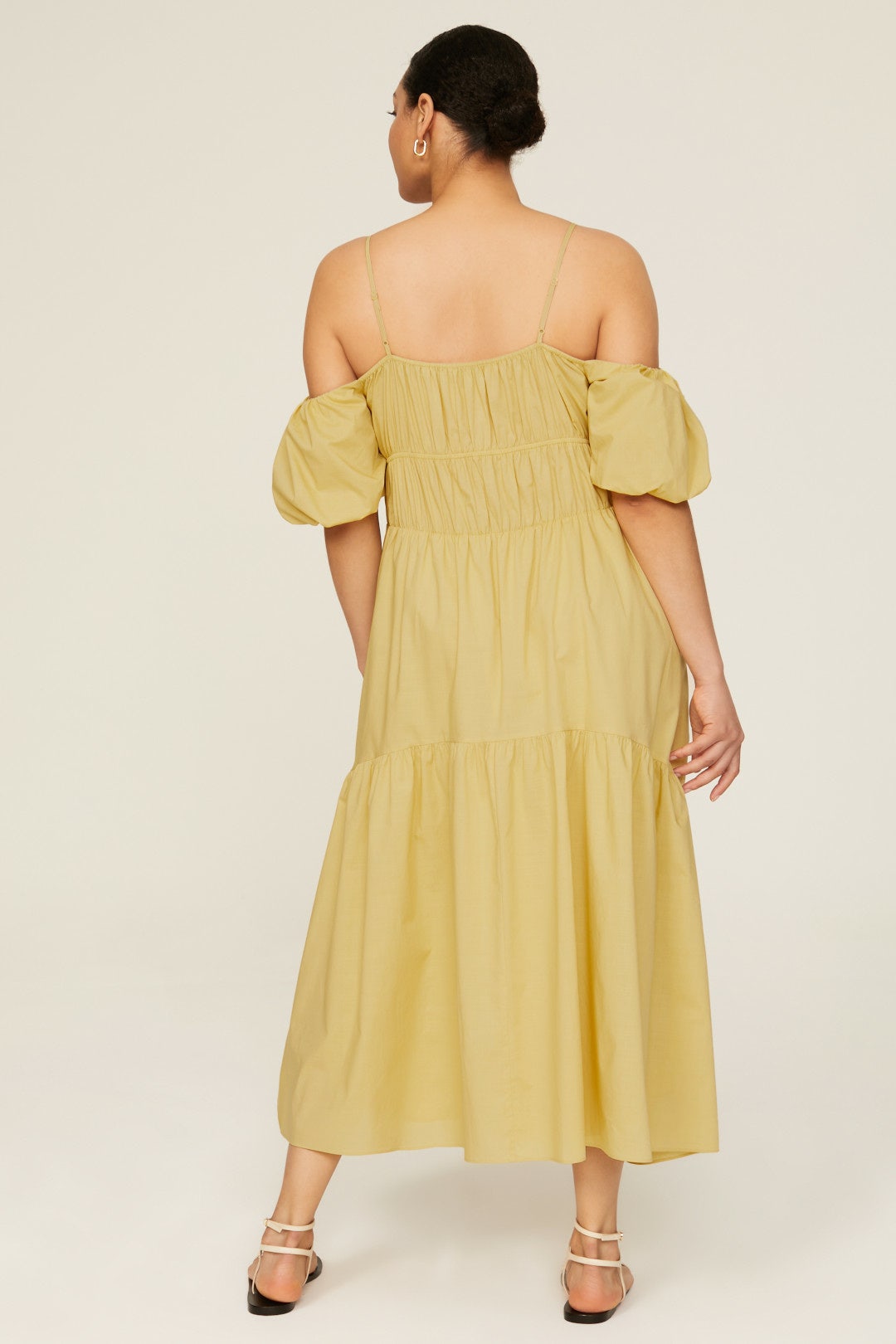 Draped Puff Sleeve Dress by VINCE. 7