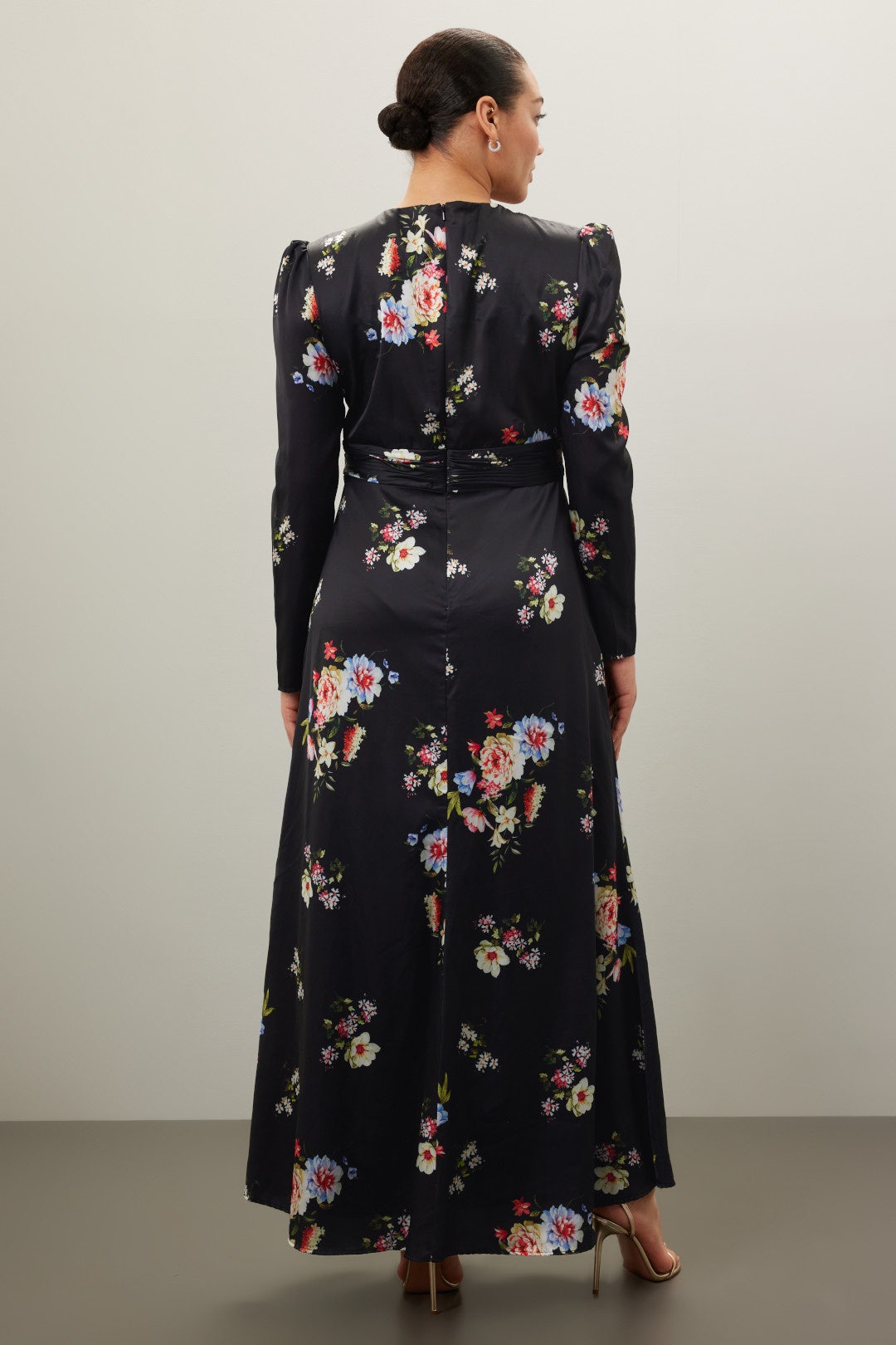 Faux Wrap Floral Gown by Ieena for Mac Duggal 7