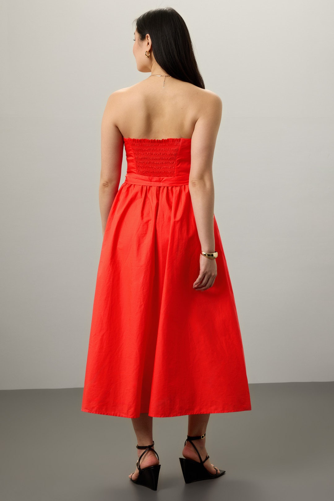 Tie Waist Strapless Dress by TOCCIN X RTR 7