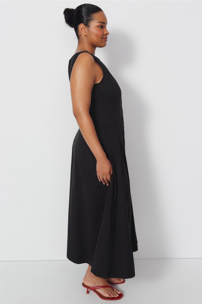 cami maxi dress V-NECK CAMI MAXI DRESS WITH SIDE POCKETS in DUSTY BLUSH