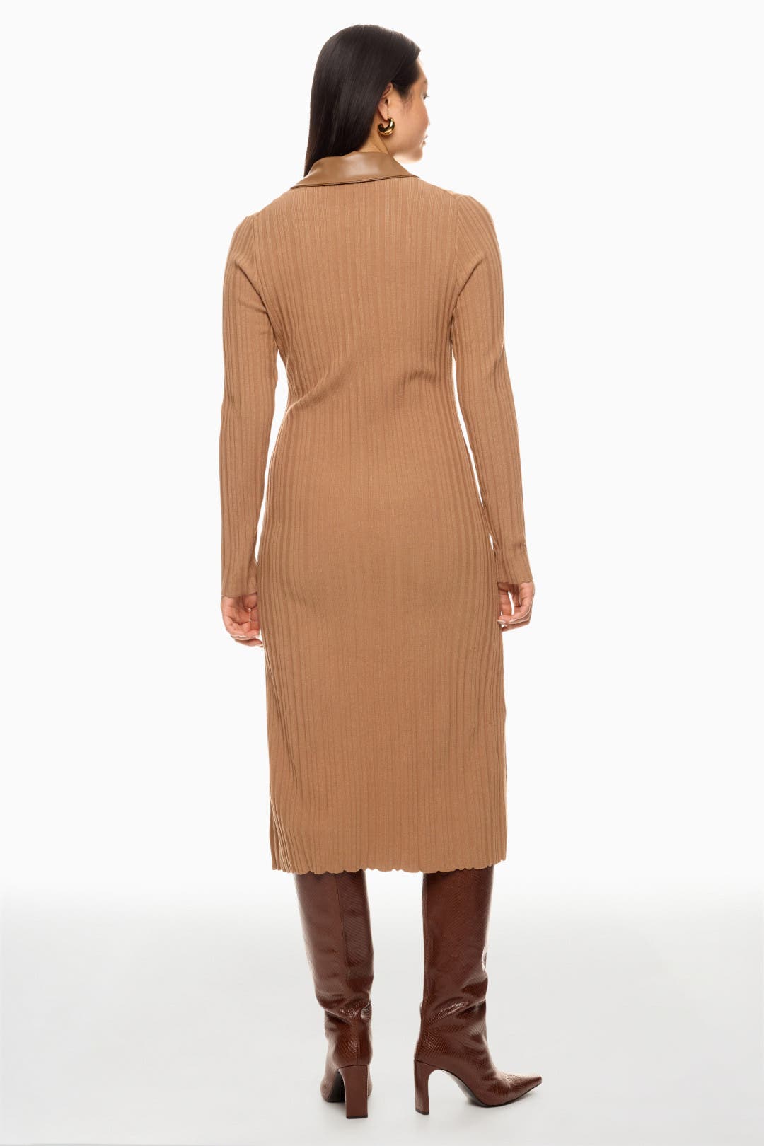 ワンピース COURREGES 'Twist Rib Knit Long' dress Brown 324MRO469FI0001 Courrèges 'twist Rib Knit Long' Dress | italist