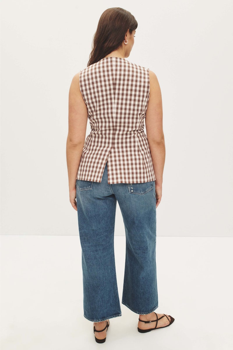 Checkered Lois Vest by Veronica Beard - Photo 7