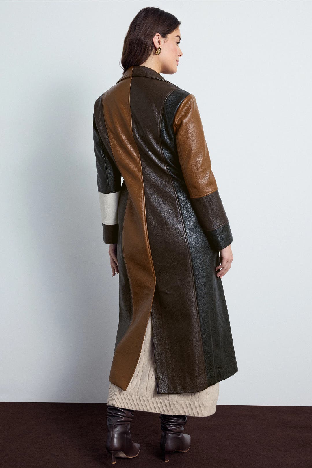 Patchwork Faux Leather Coat by Ronny Kobo x RTR | Rent the Runway