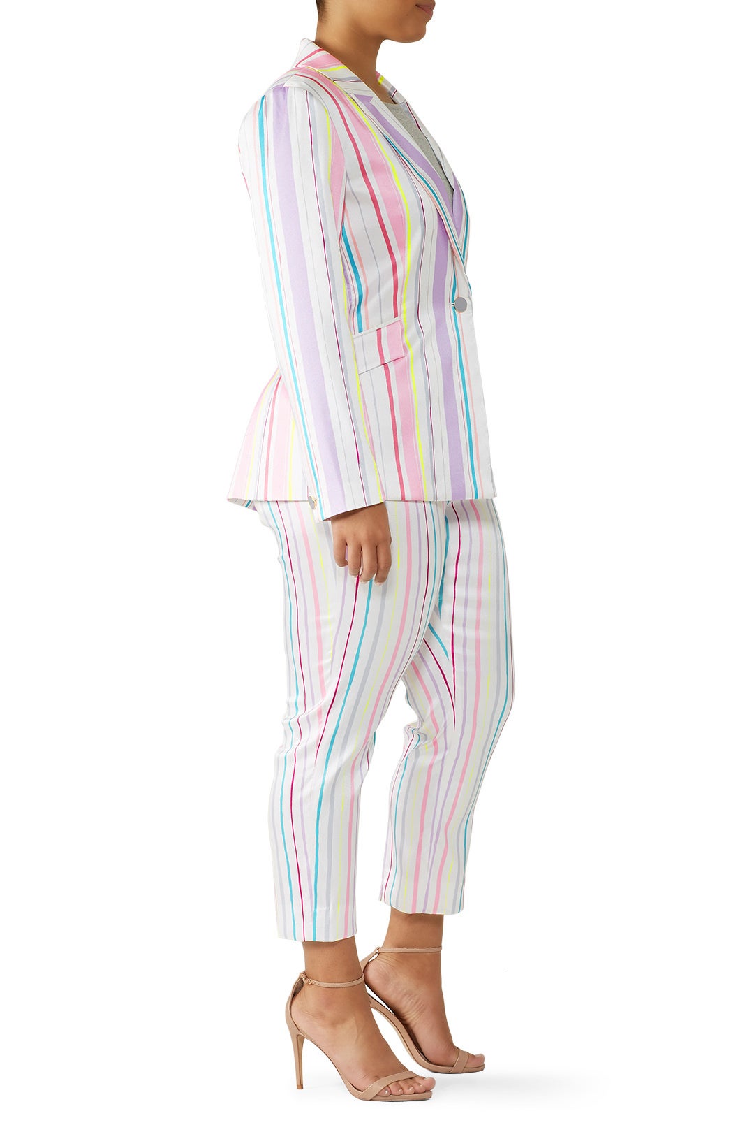 Pastel Striped Blazer by Badgley Mischka 6