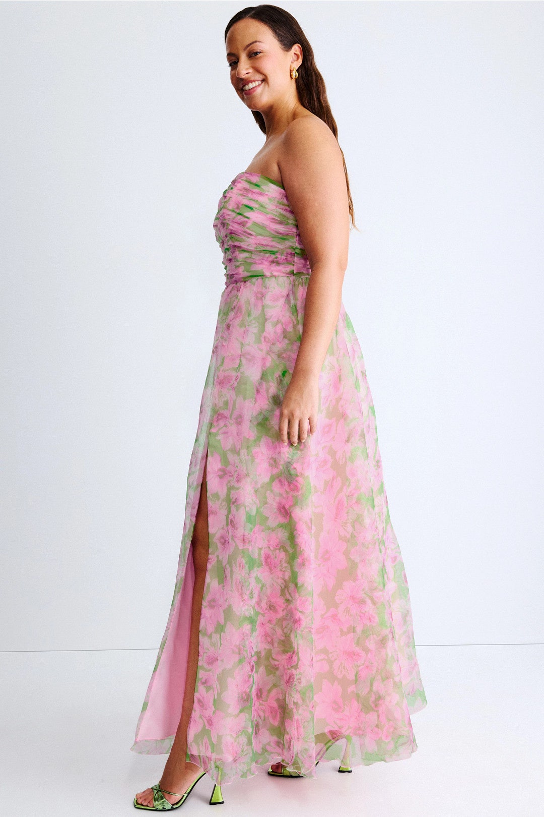 Strapless Floral Gown by Ieena for Mac Duggal | Rent the Runway