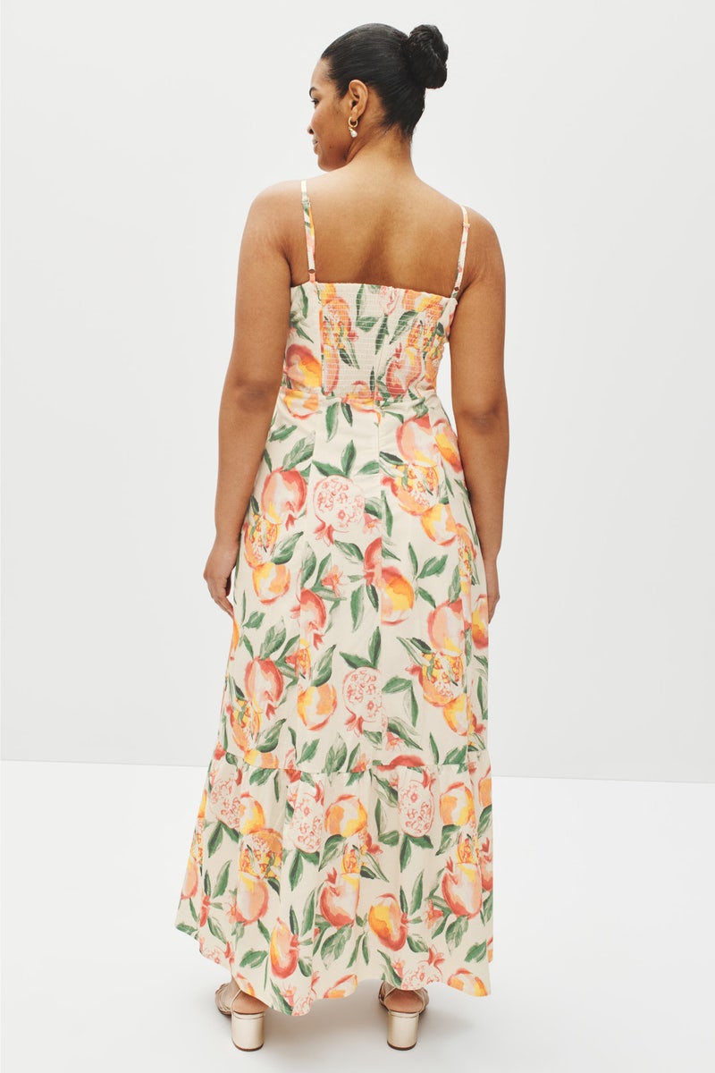 Orange Floral Midi Dress by Layered with Love - Photo 7