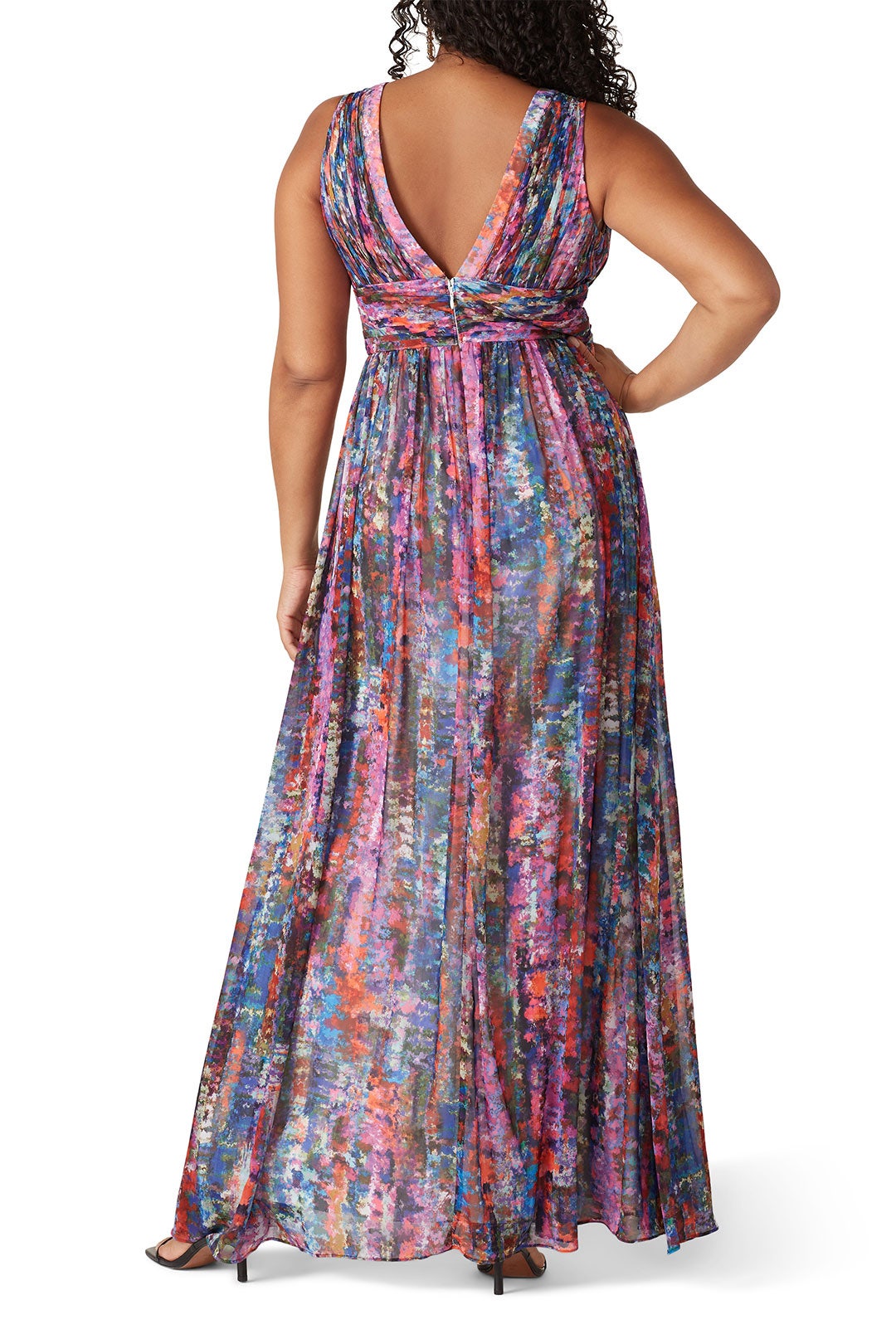 Watercolor Chiffon Gown by Aidan AIDAN MATTOX | Rent the Runway