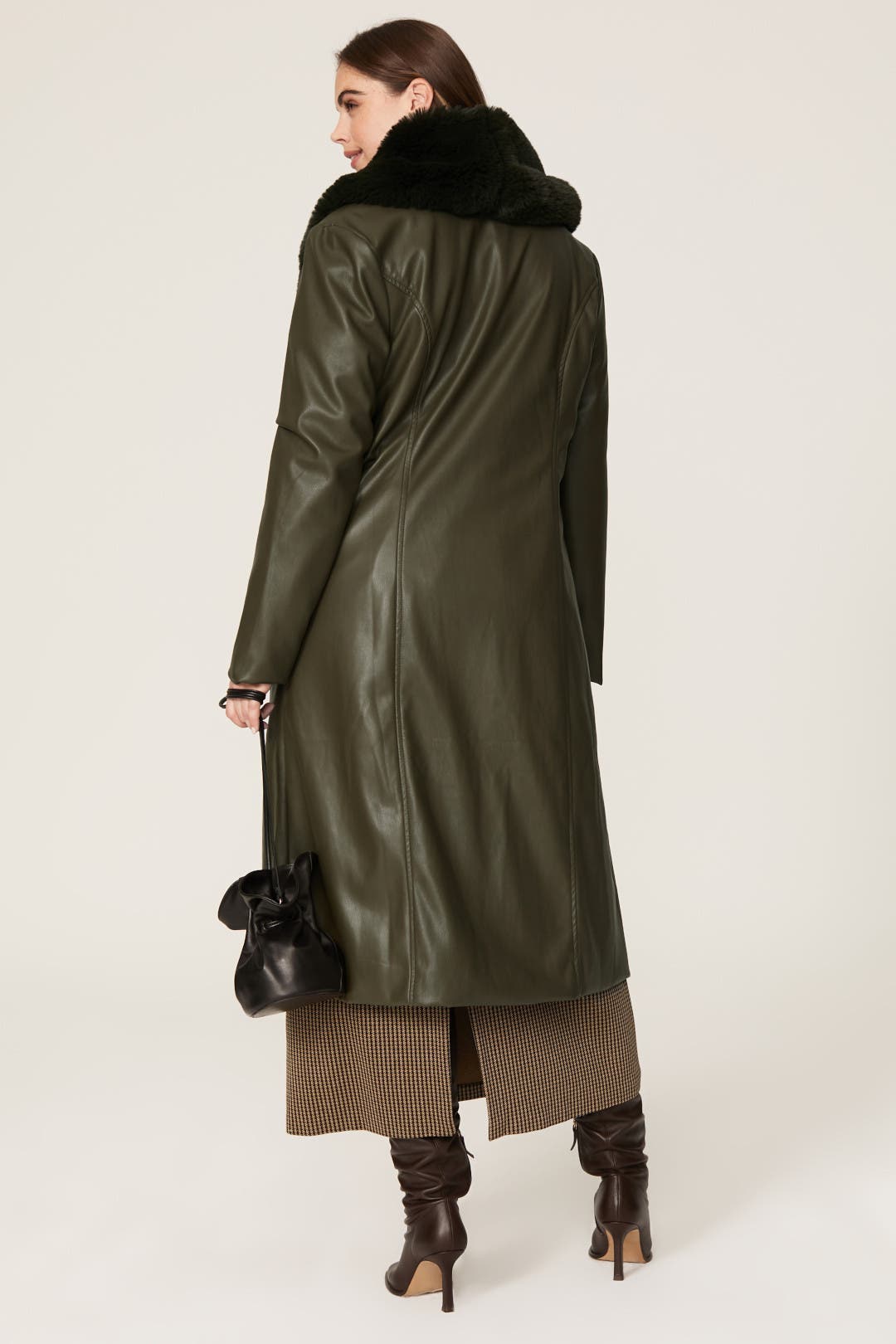 lawgy stand neck leather cuff coat 【公式通販】