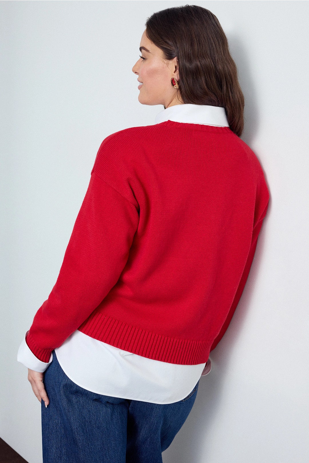 Red Combed Cotton Riednee Long Sleeve Pullover by Lauren Ralph Lauren 7