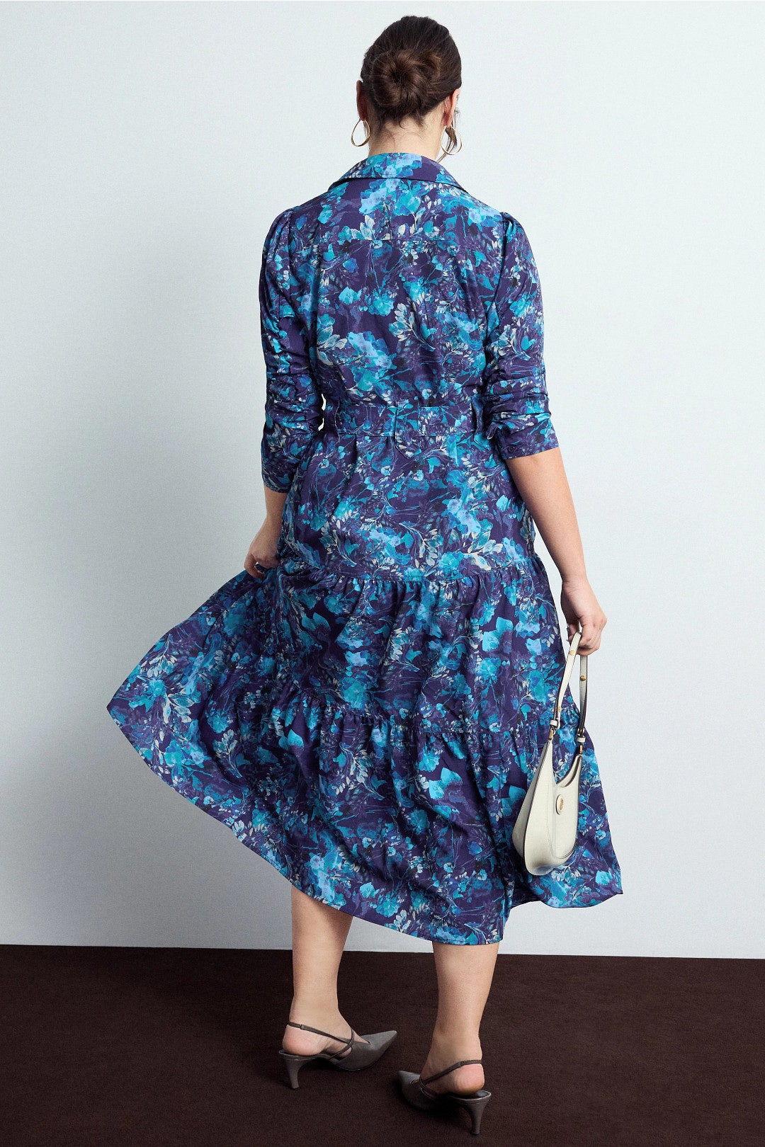 Printed Tie Waist Shirt Dress by Derek Lam 10 Crosby x RTR 7