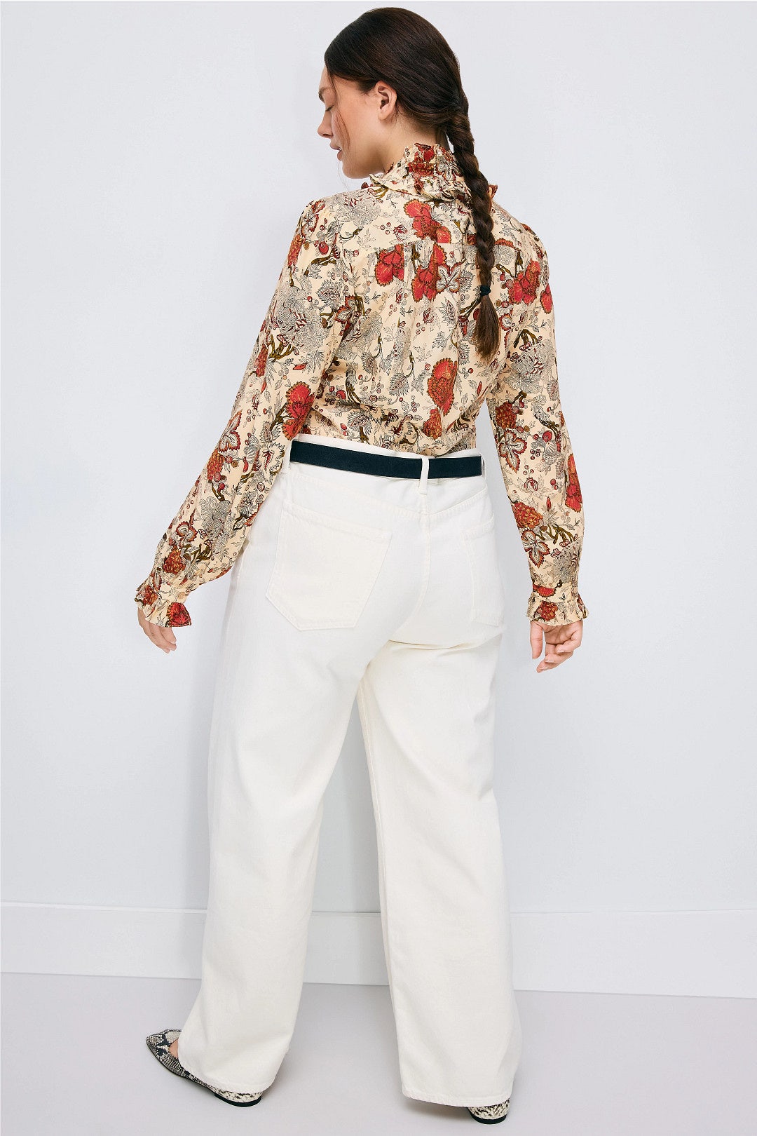 Catroux Silk Long Sleeve Button Front Blouse by Ulla Johnson 7